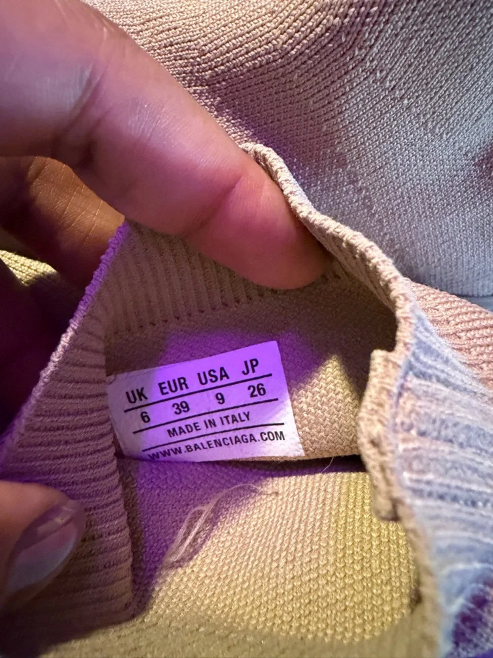 Balenciaga Nude Knit Sock Sneaker - Picture 2 of 5